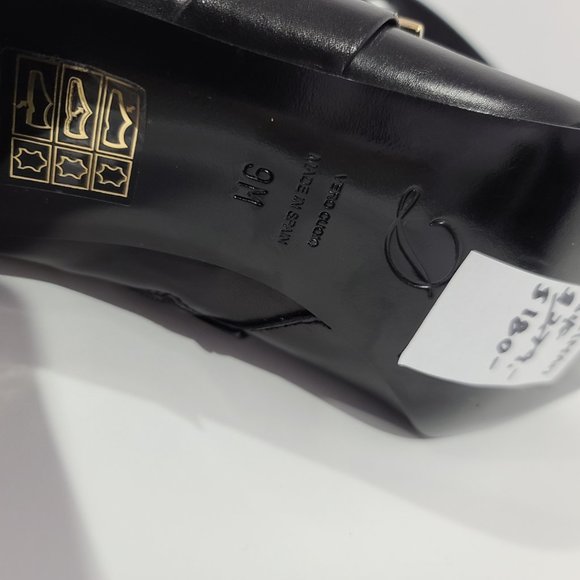 SALE! ✅ DELMAN Black Calfskin Leather Ankle Boot Gold Strap Buckle 9M ✨NEW - Picture 12 of 16